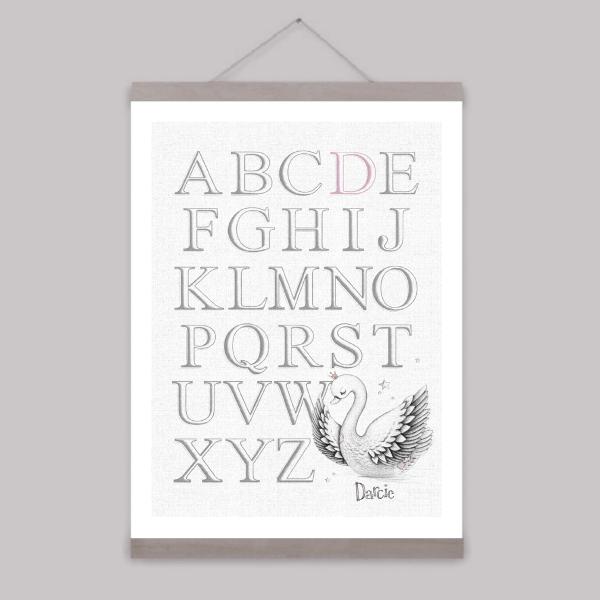 Little Swan – Personalised Alphabet Print