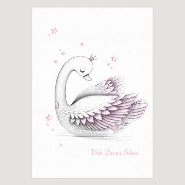 Little Swan Slogan Pink