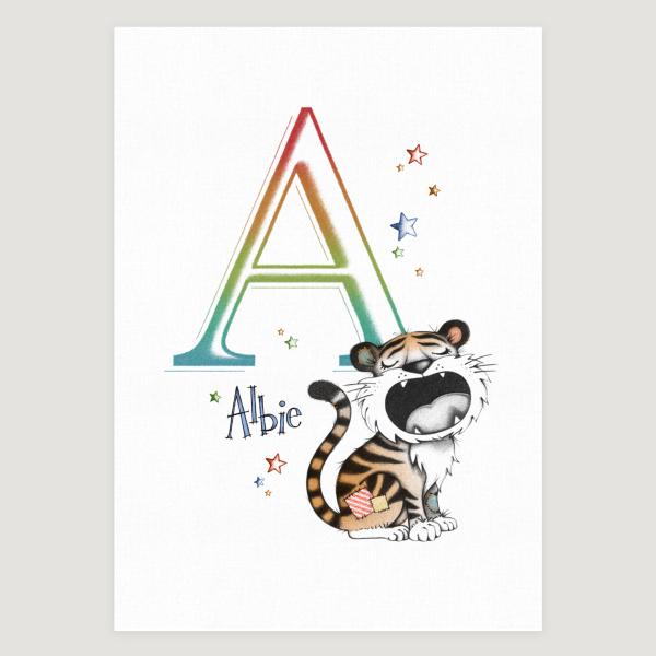 Little Tiger Initial Rainbow