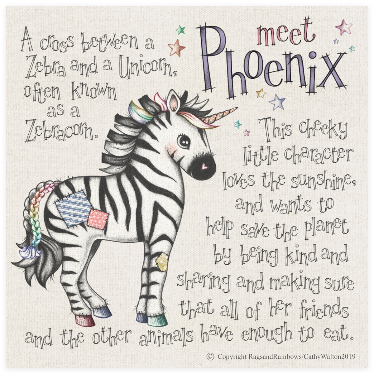 Phoenix the Zebracorn