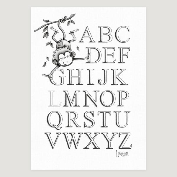 Little Monkey Alphabet Mono