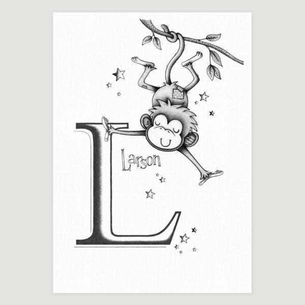 Little Monkey Initial Mono