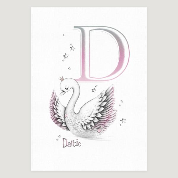 Little Swan Initial Pink