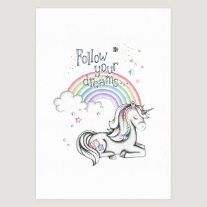 Little Unicorn Dreams Rainbow