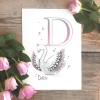 Swan Initial Pink