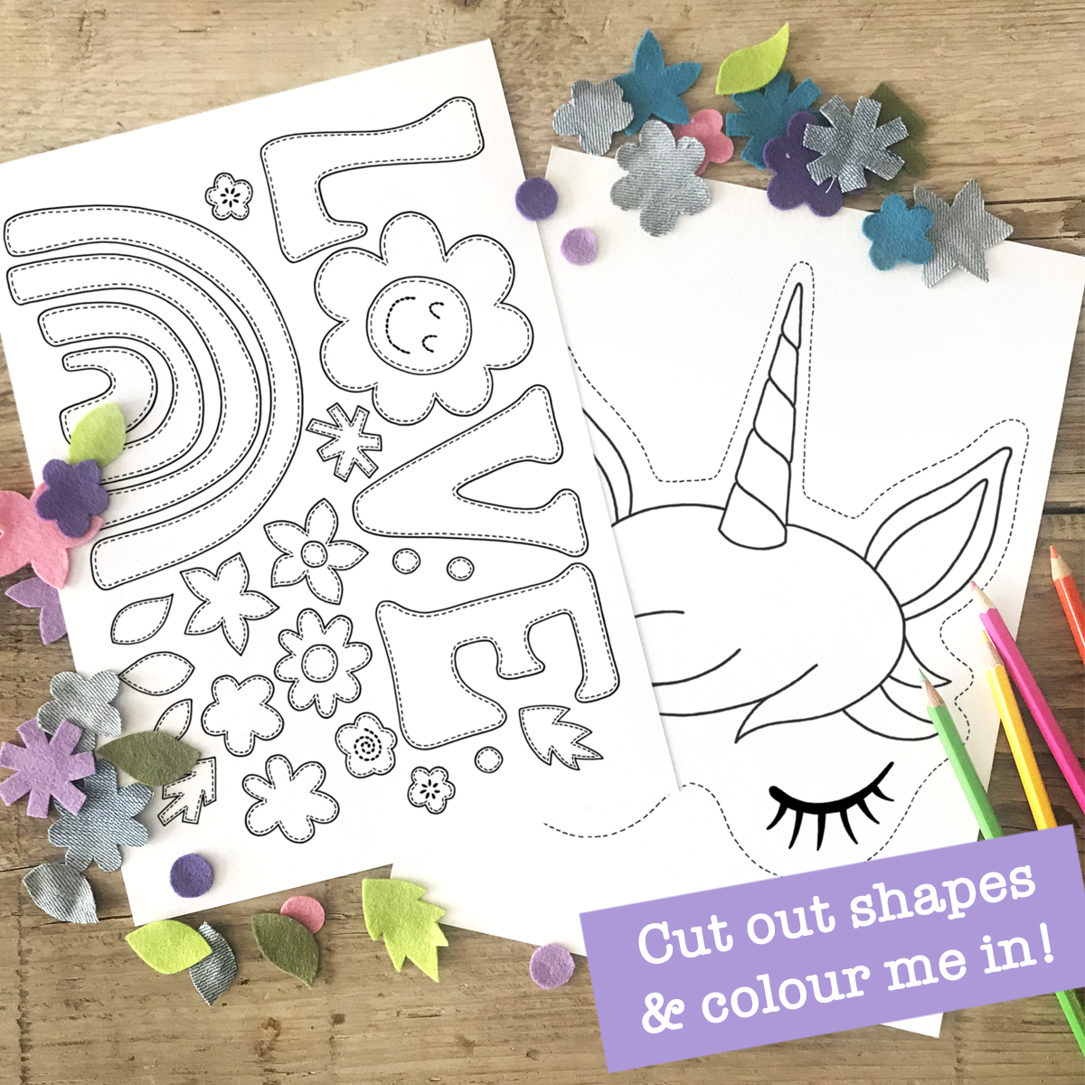 Cut Colour and Make Unicorn