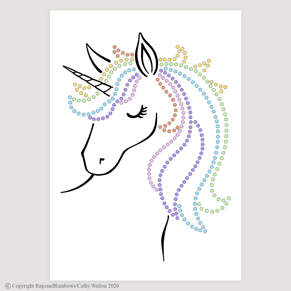 Dot unicorn colour