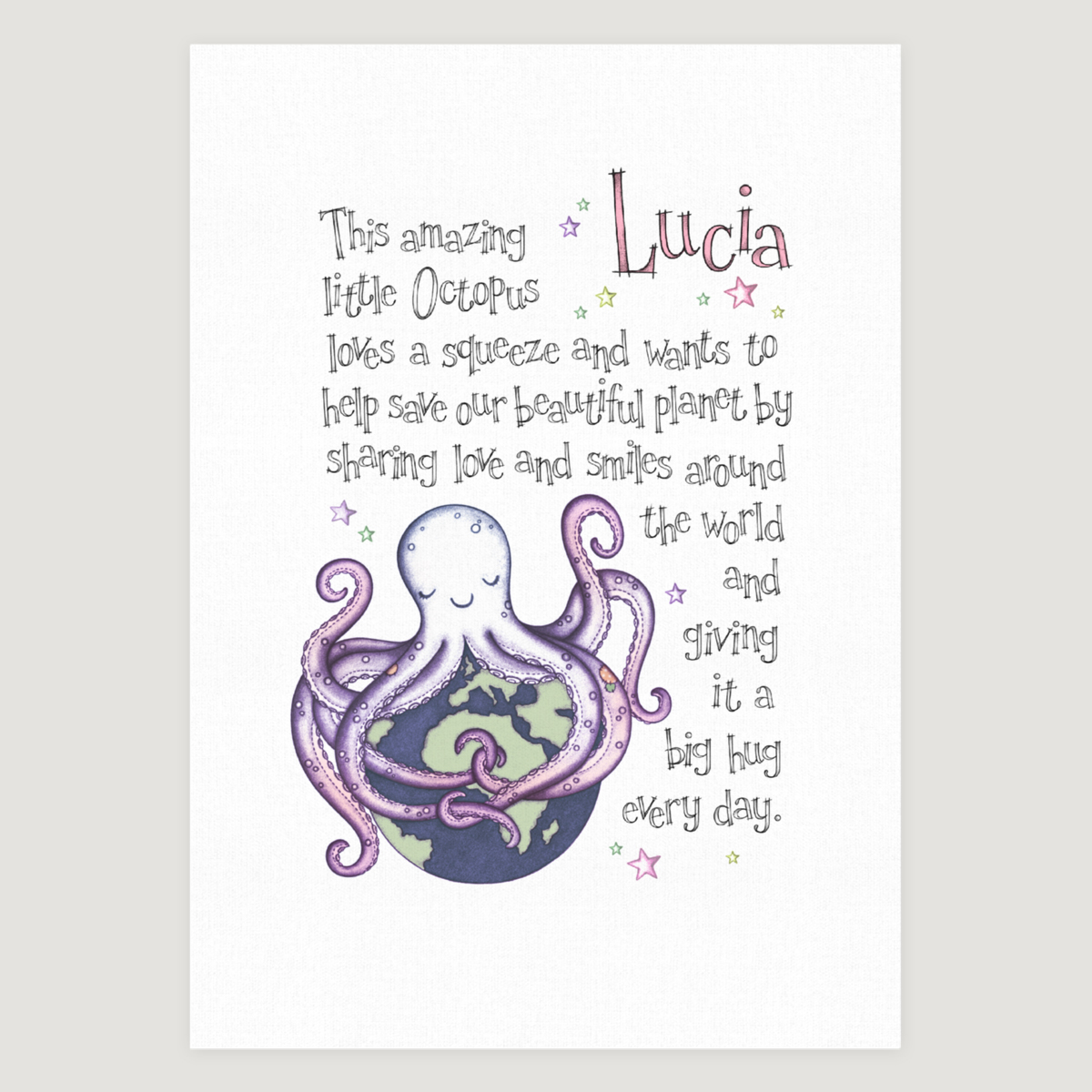 Little Octopus Purple Story Colour