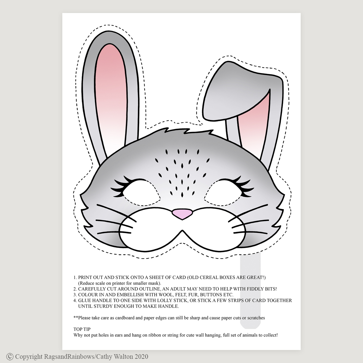 Rabbit mask colour