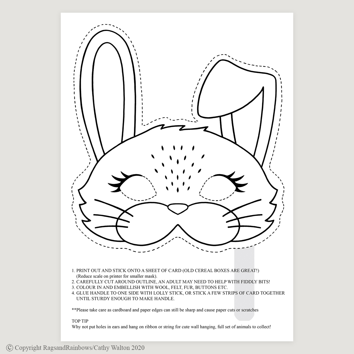 Rabbit mask mono