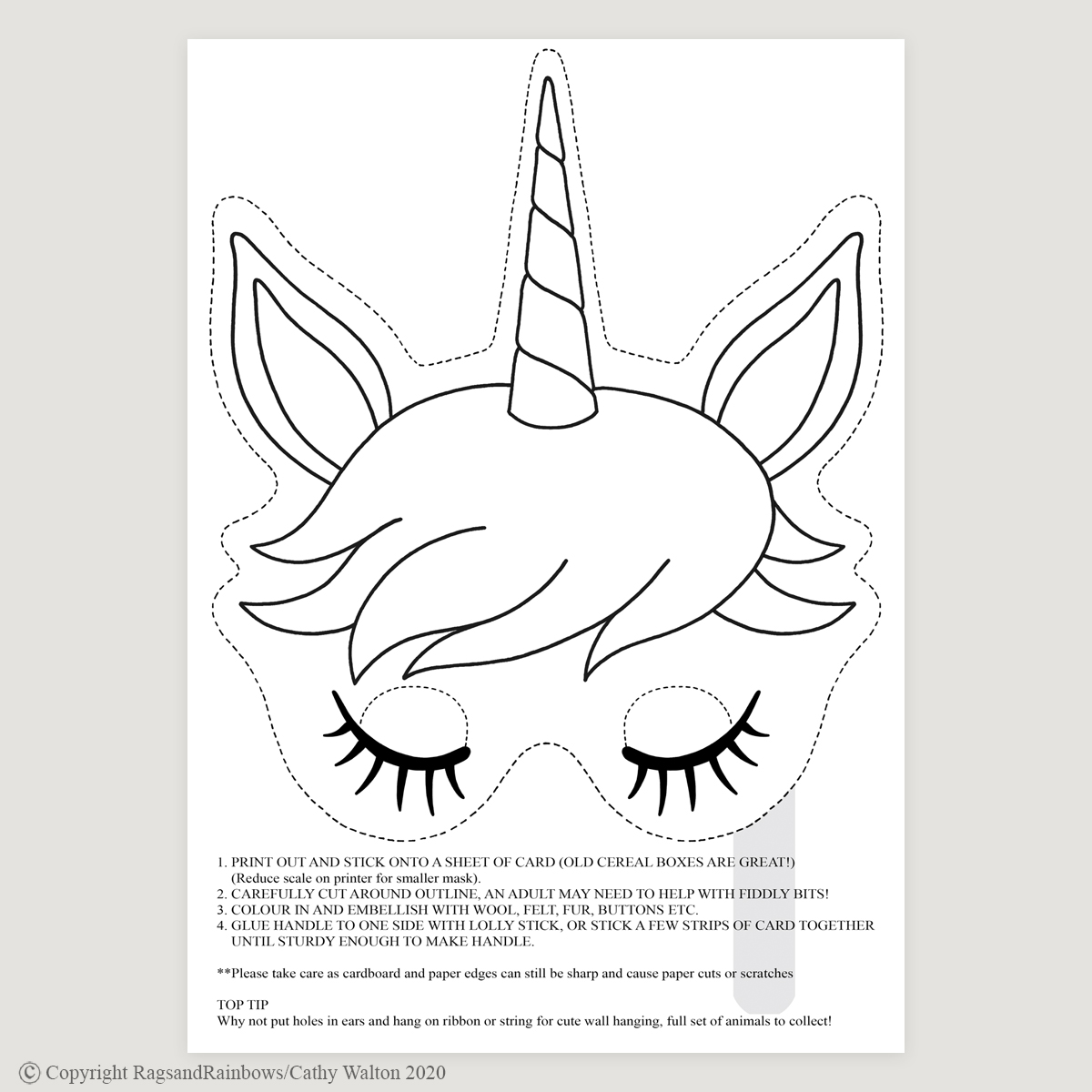 Unicorn mask mono