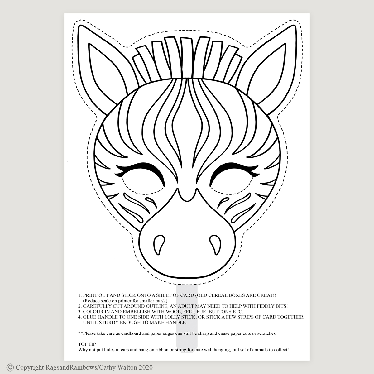 Zebra mask mono