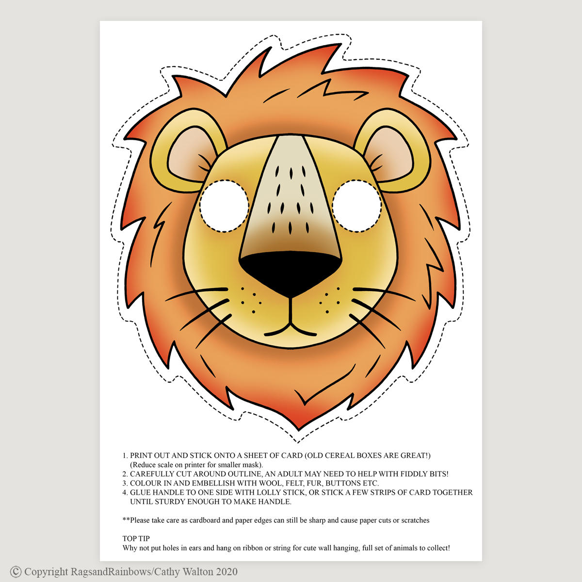 lion mask colour