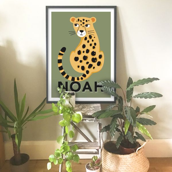 Leopard khaki frame