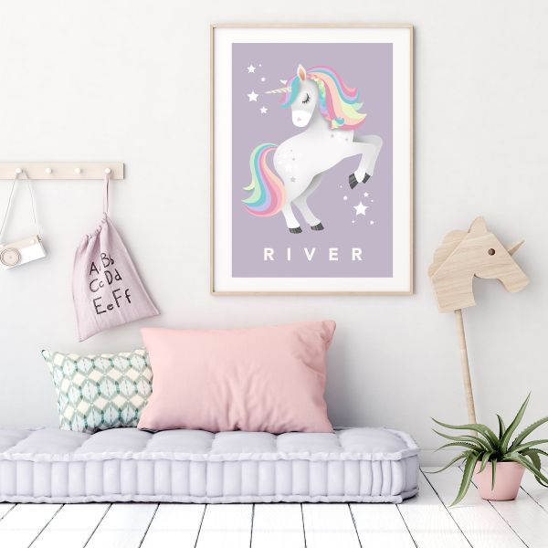 Unicorn framed lilac