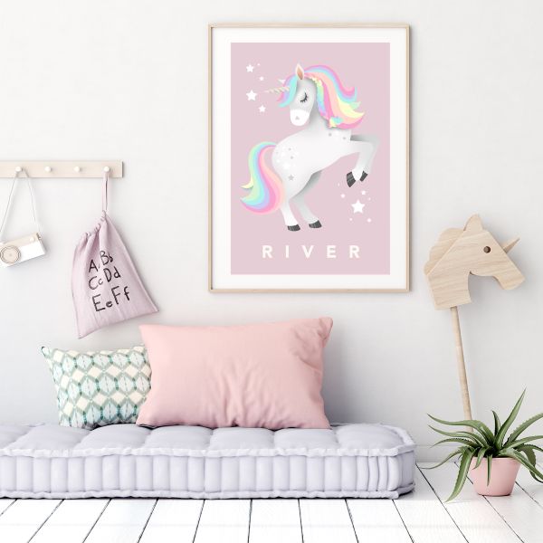 Unicorn framed pink