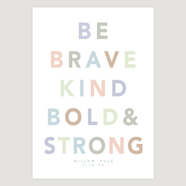 Be Brave bold slogan white