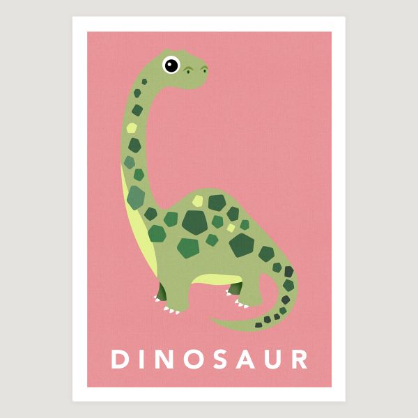 Dinosaur pastel pink