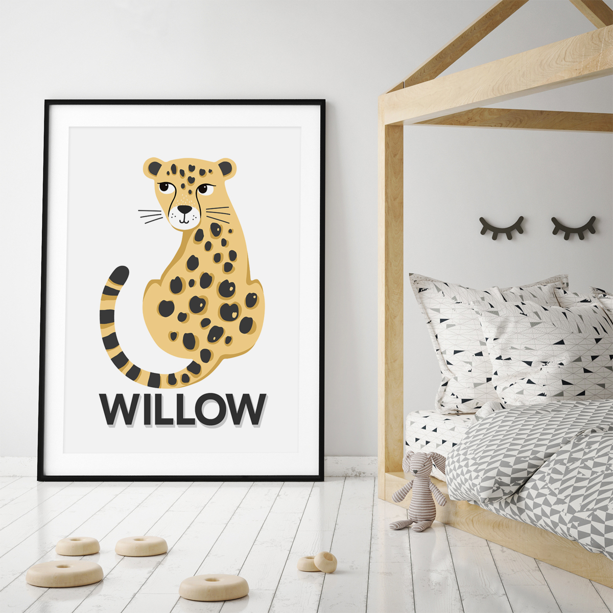 Leopard natural framed 2