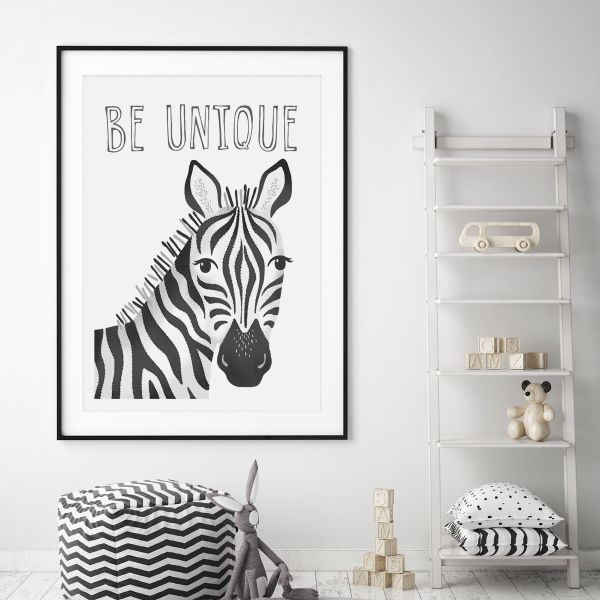 Zebra mono framed