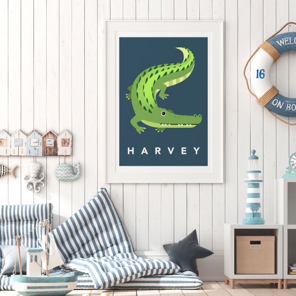 Croc navy framed