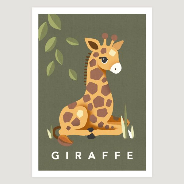 Giraffe khaki green