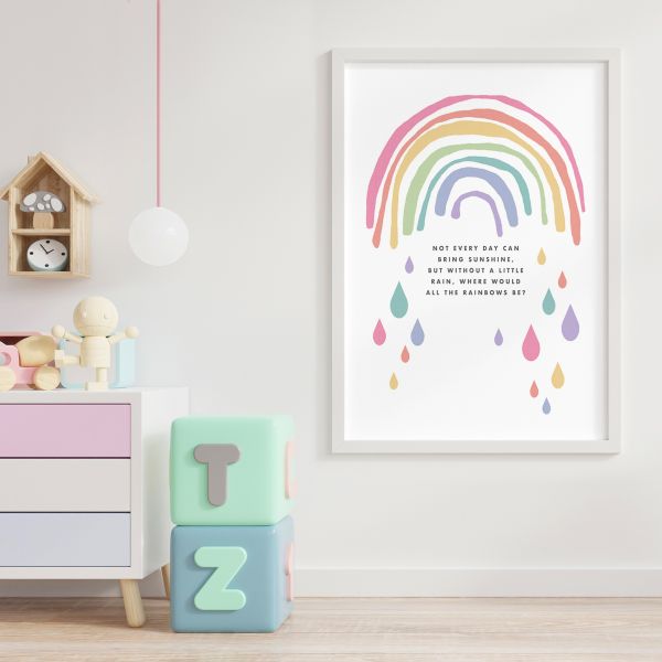 Rainbow scandi framed