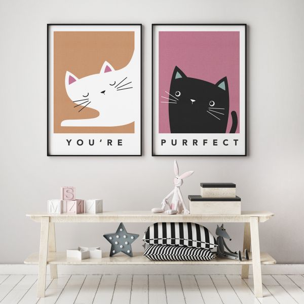 cat pair framed 2